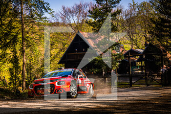 2021-04-24 - 24 Ostberg Mads (nor), Eriksen Torstein (nor), TRT World Rally Team, Citroen C3, action during the 2021 Croatia Rally, 3rd round of the 2021 FIA WRC, FIA World Rally Car Championship, from April 22 to 25, 2021 in Zagreb, Croatia - Photo Bastien Roux / DPPI - 2021 CROATIA RALLY, 3RD ROUND OF THE FIA WRC, WORLD RALLY CAR CHAMPIONSHIP - RALLY - MOTORS