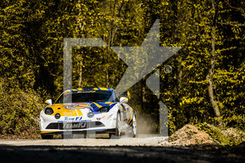 2021-04-24 - 57 Panagiotis Yannick (fra), Panagiotis Valérie (fra), Alpine A110, action during the 2021 Croatia Rally, 3rd round of the 2021 FIA WRC, FIA World Rally Car Championship, from April 22 to 25, 2021 in Zagreb, Croatia - Photo Bastien Roux / DPPI - 2021 CROATIA RALLY, 3RD ROUND OF THE FIA WRC, WORLD RALLY CAR CHAMPIONSHIP - RALLY - MOTORS