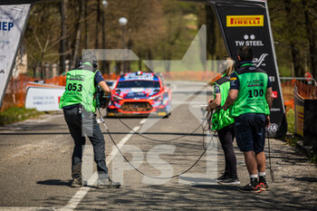 2021-04-25 - Ambiance arrivee, finish line WRC TV during the 2021 Croatia Rally, 3rd round of the 2021 FIA WRC, FIA World Rally Car Championship, from April 22 to 25, 2021 in Zagreb, Croatia - Photo Bastien Roux / DPPI - 2021 CROATIA RALLY, 3RD ROUND OF THE 2021 FIA WRC, WORLD RALLY CAR CHAMPIONSHIP - RALLY - MOTORS