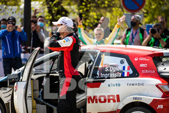 2021-04-25 - 01 Ogier Sébastien (fra), Ingrassia Julien (fra), Toyota Gazoo Racing WRT, Toyota Yaris WRC, ambiance arrivee, finish line during the 2021 Croatia Rally, 3rd round of the 2021 FIA WRC, FIA World Rally Car Championship, from April 22 to 25, 2021 in Zagreb, Croatia - Photo Bastien Roux / DPPI - 2021 CROATIA RALLY, 3RD ROUND OF THE 2021 FIA WRC, WORLD RALLY CAR CHAMPIONSHIP - RALLY - MOTORS