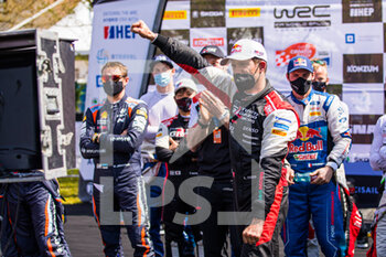 2021-04-25 - Ogier Sébastien (fra), Toyota Gazoo Racing WRT, Toyota Yaris WRC, ambiance arrivee, finish line during the 2021 Croatia Rally, 3rd round of the 2021 FIA WRC, FIA World Rally Car Championship, from April 22 to 25, 2021 in Zagreb, Croatia - Photo Bastien Roux / DPPI - 2021 CROATIA RALLY, 3RD ROUND OF THE 2021 FIA WRC, WORLD RALLY CAR CHAMPIONSHIP - RALLY - MOTORS