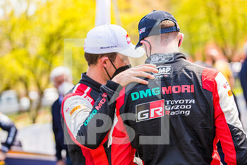 2021-04-25 - Ogier Sébastien (fra), Toyota Gazoo Racing WRT, Toyota Yaris WRC, Evans Elfyn (gbr), Toyota Gazoo Racing WRT, Toyota Yaris WRC, portrait ambiance arrivee, finish line during the 2021 Croatia Rally, 3rd round of the 2021 FIA WRC, FIA World Rally Car Championship, from April 22 to 25, 2021 in Zagreb, Croatia - Photo Bastien Roux / DPPI - 2021 CROATIA RALLY, 3RD ROUND OF THE 2021 FIA WRC, WORLD RALLY CAR CHAMPIONSHIP - RALLY - MOTORS