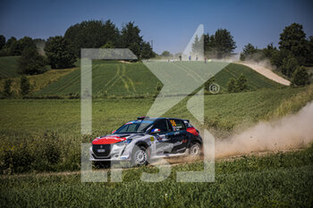 2021-06-19 - 56 FRANCESCHI Mathieu (FRA), BAUD Lucie(FRA), Mathieu FRANCESCHI, Peugeot 208, action during the 2021 Rally Poland, 1st round of the 2021 FIA European Rally Championship, from June 18 to 20, 2020 in Mikolajki, Poland - Photo Grégory Lenormand / DPPI - 2021 RALLY POLAND, 1ST ROUND OF THE 2021 FIA EUROPEAN RALLY CHAMPIONSHIP - RALLY - MOTORS