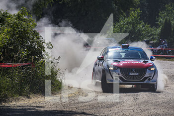 2021-06-20 - 56 FRANCESCHI Mathieu (FRA), BAUD Lucie(FRA), Mathieu FRANCESCHI, Peugeot 208, action during the 2021 Rally Poland, 1st round of the 2021 FIA European Rally Championship, from June 18 to 20, 2020 in Mikolajki, Poland - Photo Grégory Lenormand / DPPI - 2021 RALLY POLAND, 1ST ROUND OF THE 2021 FIA EUROPEAN RALLY CHAMPIONSHIP - RALLY - MOTORS