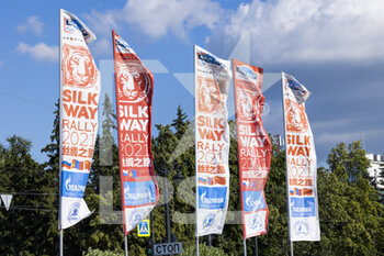 2021-06-28 - Flag during the Silk Way Rally 2021's Administrative and Technical scrutineering in Omsk, Russia from June 30 to July 1, 2021 - Photo Julien Delfosse / DPPI - SILK WAY RALLY 2021 - RALLY - MOTORS