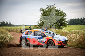 2021-07-01 - 16 VEIBY Ole Christian (NOR), ANDERSSON Jonas (SWE), Printsport, Hyundai i20 R5, action during the 2021 FIA ERC Rally Liepaja, 2nd round of the 2021 FIA European Rally Championship, from July 1 to 3, 2021 in in Liepaja, Latvia - Photo Alexandre Guillaumot / DPPI - 2021 FIA ERC RALLY LIEPAJA, 2ND ROUND OF THE 2021 FIA EUROPEAN RALLY CHAMPIONSHIP - RALLY - MOTORS