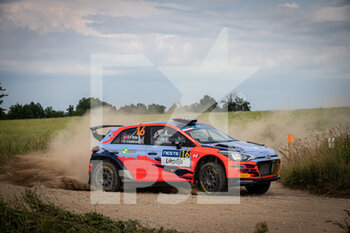 2021-07-01 - 16 VEIBY Ole Christian (NOR), ANDERSSON Jonas (SWE), Printsport, Hyundai i20 R5, action during the 2021 FIA ERC Rally Liepaja, 2nd round of the 2021 FIA European Rally Championship, from July 1 to 3, 2021 in in Liepaja, Latvia - Photo Alexandre Guillaumot / DPPI - 2021 FIA ERC RALLY LIEPAJA, 2ND ROUND OF THE 2021 FIA EUROPEAN RALLY CHAMPIONSHIP - RALLY - MOTORS