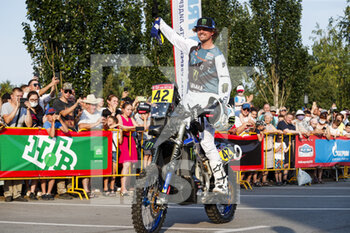 2021-07-01 - Van Beveren Adrien (fra), Monster Yamaha Rally Official Team, Yamaha 450 WRF, portrait during the Silk Way Rally 2021's start podium ceremony in Omsk, Russia on July 1, 2021 - Photo Frédéric Le Floc'h / DPPI - SILK WAY RALLY 2021 - RALLY - MOTORS