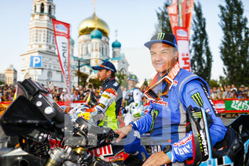 2021-07-01 - Branch Ross (bwa), Monster Yamaha Rally Official, Yamaha 450 WRF, portrait during the Silk Way Rally 2021's start podium ceremony in Omsk, Russia on July 1, 2021 - Photo Frédéric Le Floc'h / DPPI - SILK WAY RALLY 2021 - RALLY - MOTORS
