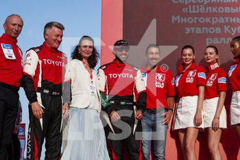 2021-07-01 - Al-Rajhi Yazeed (sau), Overdrive Racing, Toyota Hilux, portrait during the Silk Way Rally 2021's start podium ceremony in Omsk, Russia on July 1, 2021 - Photo Frédéric Le Floc'h / DPPI - SILK WAY RALLY 2021 - RALLY - MOTORS