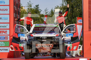 2021-07-01 - Al-Rajhi Yazeed (sau), Overdrive Racing, Toyota Hilux, portrait during the Silk Way Rally 2021's start podium ceremony in Omsk, Russia on July 1, 2021 - Photo Julien Delfosse / DPPI - SILK WAY RALLY 2021 - RALLY - MOTORS