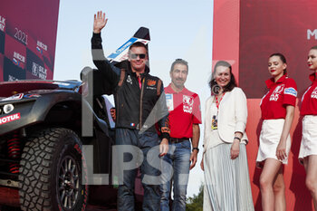 2021-07-01 - Chicerit Guerlain (fra), Serradori, Buggy Century CR6, portrait during the Silk Way Rally 2021's start podium ceremony in Omsk, Russia on July 1, 2021 - Photo Frédéric Le Floc'h / DPPI - SILK WAY RALLY 2021 - RALLY - MOTORS