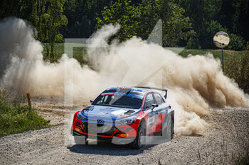 2021-07-02 - 16 VEIBY Ole Christian (NOR), ANDERSSON Jonas (SWE), Printsport, Hyundai i20 R5, action during the 2021 FIA ERC Rally Liepaja, 2nd round of the 2021 FIA European Rally Championship, from July 1 to 3, 2021 in in Liepaja, Latvia - Photo Grégory Lenormand / DPPI - 2021 FIA ERC RALLY LIEPAJA, 2ND ROUND OF THE 2021 FIA EUROPEAN RALLY CHAMPIONSHIP - RALLY - MOTORS