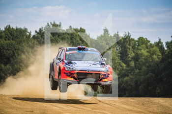 2021-07-03 - 16 VEIBY Ole Christian (NOR), ANDERSSON Jonas (SWE), Printsport, Hyundai i20 R5, action during the 2021 FIA ERC Rally Liepaja, 2nd round of the 2021 FIA European Rally Championship, from July 1 to 3, 2021 in in Liepaja, Latvia - Photo Grégory Lenormand / DPPI - 2021 FIA ERC RALLY LIEPAJA, 2ND ROUND OF THE 2021 FIA EUROPEAN RALLY CHAMPIONSHIP - RALLY - MOTORS