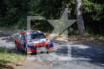 2021-07-24 - 22 Ole Christian VEIBY (NOR), Jonas ANDERSSON (SWE), Hyundai i20 R5, Printsport, action during the 2021 FIA ERC Rally di Roma Capitale, 3rd round of the 2021 FIA European Rally Championship, from July 23 to 25, 2021 in Roma, Italy - Photo Grégory Lenormand / DPPI - 2021 FIA ERC RALLY DI ROMA CAPITALE, 3RD ROUND OF THE 2021 FIA EUROPEAN RALLY CHAMPIONSHIP - RALLY - MOTORS
