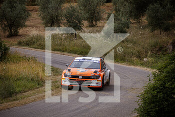 2021-07-25 - 27 Simone CAMPEDELLI (ITA), Tania CANTON (ITA), Volkswagen Polo Gti R5, Team MRF Tyres, action during the 2021 FIA ERC Rally di Roma Capitale, 3rd round of the 2021 FIA European Rally Championship, from July 23 to 25, 2021 in Roma, Italy - Photo Grégory Lenormand / DPPI - 2021 FIA ERC RALLY DI ROMA CAPITALE, 3RD ROUND OF THE 2021 FIA EUROPEAN RALLY CHAMPIONSHIP - RALLY - MOTORS