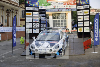 2021-07-25 - 50 Pierre RAGUES (FRA), Julien PESENTI (FRA), Alpine A110 RGT, podium during the 2021 FIA ERC Rally di Roma Capitale, 3rd round of the 2021 FIA European Rally Championship, from July 23 to 25, 2021 in Roma, Italy - Photo Grégory Lenormand / DPPI - 2021 FIA ERC RALLY DI ROMA CAPITALE, 3RD ROUND OF THE 2021 FIA EUROPEAN RALLY CHAMPIONSHIP - RALLY - MOTORS