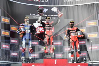 2020-09-27 -  1° 45 Scott Redding - Ducati Panigale V4 R  ARUBA.IT Racing-Ducati 2° 76 Loris Baz - Yamaha YZF R1 Ten Kare Racing Yamaha  3° 7 Chaz Davies - Ducati Panigale V4 R  ARUBA.IT Racing-Ducati - ROUND 7 PIRELLI FRENCH ROUND RACE2 - SUPERBIKE - MOTORS