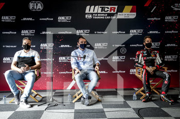 2020-09-11 - press conference Muller Yvan (fra), Cyan Performance Lynk and Co, Lynk and Co 03 TCR, portrait, Michelisz Norbert (hun), BRC Hyundai N LUKOIL Squadra Corse, Hyundai i30 N TCR, portrait, Guerrieri Esteban (arg), ALL-INKL.DE Munnich Motorsport, Honda Civic TCR, portrait during the 2020 FIA WTCR Race of Belgium, 1st round of the 2020 FIA World Touring Car Cup, on the Circuit Zolder, from September 11 to 13, 2020 in Zolder, Belgium - Photo Paulo Maria / DPPI - FIA WORLD TOURING CAR CUP 2020 - BELGIO - GRAND TOURISM - MOTORS