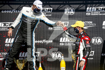 2020-09-11 - Girolami Nestor (arg), ALL-INKL.DE Munnich Motorsport, Honda Civic TCR, portrait, Bjork Thed (swe), Cyan Performance Lynk and Co, Lynk and Co 03 TCR, portrait podium during the 2020 FIA WTCR Race of Belgium, 1st round of the 2020 FIA World Touring Car Cup, on the Circuit Zolder, from September 11 to 13, 2020 in Zolder, Belgium - Photo Paulo Maria / DPPI - FIA WORLD TOURING CAR CUP 2020 - BELGIO - GRAND TOURISM - MOTORS