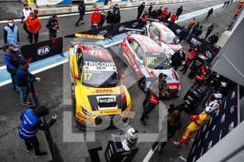 2020-10-11 - Parc ferm. of Race 1 during the 2020 FIA WTCR Race of Slovakia, 3rd round of the 2020 FIA World Touring Car Cup, on the Automotodrom Slovakia Ring, from October 9 to 11, 2020 in Orechova Poton, Slovakia - Photo Florent Gooden / DPPI - WTCR RACE OF SLOVAKIA, 3RD ROUND OF THE 2020 FIA WORLD TOURING CAR CUP - SUNDAY - GRAND TOURISM - MOTORS