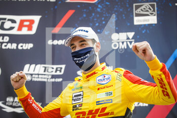 2020-10-11 - Berthon Nathanael (fra), Comtoyou DHL Team Audi Sport, Audi LMS, portrait podium during the 2020 FIA WTCR Race of Slovakia, 3rd round of the 2020 FIA World Touring Car Cup, on the Automotodrom Slovakia Ring, from October 9 to 11, 2020 in Orechova Poton, Slovakia - Photo Florent Gooden / DPPI - WTCR RACE OF SLOVAKIA, 3RD ROUND OF THE 2020 FIA WORLD TOURING CAR CUP - SUNDAY - GRAND TOURISM - MOTORS