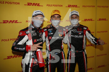 2020-10-17 - MONTEIRO Tiago (prt), ALL-INKL.DE Munnich Motorsport, Honda Civic TCR, portrait, GIROLAMI Nestor (arg), ALL-INKL.DE Munnich Motorsport, Honda Civic TCR, portrait, GUERRIERI Esteban (arg), ALL-INKL.DE Munnich Motorsport, Honda Civic TCR, portrait during the 2020 FIA WTCR Race of Hungary, 4th round of the 2020 FIA World Touring Car Cup, on the Hungaroring, from October 16 to 18, 2020 in Mogyor.d, Budapest, Hungary - Photo Paulo Maria / DPPI - 2020 WTCR RACE OF HUNGARY, 4TH ROUND OF THE 2020 FIA WORLD TOURING CAR CUP - SATURDAY - GRAND TOURISM - MOTORS