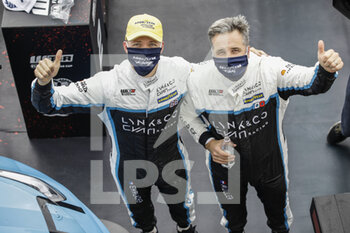 2020-10-18 - EHRLACHER Yann (fra), Cyan Performance Lynk and Co, Lynk and Co 03 TCR, portrait celebrating his victory with MULLER Yvan (fra), Cyan Performance Lynk and Co, Lynk and Co 03 TCR, portrait during the 2020 FIA WTCR Race of Hungary, 4th round of the 2020 FIA World Touring Car Cup, on the Hungaroring, from October 16 to 18, 2020 in Mogyor.d, near Budapest, Hungary - Photo Xavi Bonilla / DPPI - 2020 FIA WTCR RACE OF HUNGARY, 4TH ROUND OF THE 2020 WORLD TOURING CAR CUP - SUNDAY - GRAND TOURISM - MOTORS