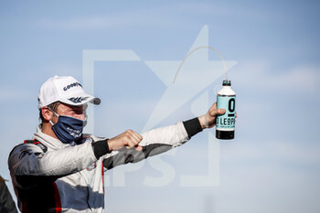 2020-11-01 - Vernay Jean-Karl (fra), Team Mulsanne, Alfa Giulietta TCR, portrait celebrating his victory during the 2020 FIA WTCR Race of Spain, 5th round of the 2020 FIA World Touring Car Cup, on the Ciudad del Motor de Arag.n, from October 30 to November 1, 2020 in Alca.iz, Aragon, Spain - Photo Xavi Bonilla / DPPI - 2020 FIA WTCR RACE OF SPAIN, 5TH ROUND OF THE WORLD TOURING CAR CUP - GRAND TOURISM - MOTORS