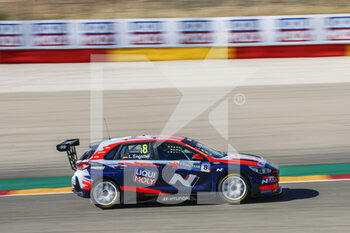 2020-11-01 - 08 Engstler Luca (deu), Engstler Hyundai N Liqui Moly Racing Team, Hyundai i30 N TCR, action during the 2020 FIA WTCR Race of Spain, 5th round of the 2020 FIA World Touring Car Cup, on the Ciudad del Motor de Arag.n, from October 30 to November 1, 2020 in Alca.iz, Aragon, Spain - Photo Xavi Bonilla / DPPI - 2020 FIA WTCR RACE OF SPAIN, 5TH ROUND OF THE WORLD TOURING CAR CUP - GRAND TOURISM - MOTORS