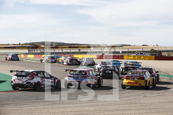2020-11-01 - Acion during the 2020 FIA WTCR Race of Spain, 5th round of the 2020 FIA World Touring Car Cup, on the Ciudad del Motor de Arag.n, from October 30 to November 1, 2020 in Alca.iz, Aragon, Spain - Photo Xavi Bonilla / DPPI - 2020 FIA WTCR RACE OF SPAIN, 5TH ROUND OF THE WORLD TOURING CAR CUP - GRAND TOURISM - MOTORS