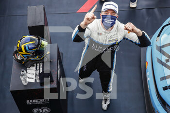 2020-11-01 - Bjork Thed (swe), Cyan Performance Lynk and Co, Lynk and Co 03 TCR, portrait celebrating his victory during the 2020 FIA WTCR Race of Spain, 5th round of the 2020 FIA World Touring Car Cup, on the Ciudad del Motor de Arag.n, from October 30 to November 1, 2020 in Alca.iz, Aragon, Spain - Photo Xavi Bonilla / DPPI - 2020 FIA WTCR RACE OF SPAIN, 5TH ROUND OF THE WORLD TOURING CAR CUP - GRAND TOURISM - MOTORS