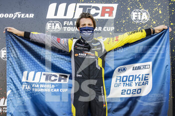2020-11-01 - Magnus Gilles (bel), Comtoyou Racing, Audi LMS, portrait celebrating his Rookie of the year championship during the 2020 FIA WTCR Race of Spain, 5th round of the 2020 FIA World Touring Car Cup, on the Ciudad del Motor de Arag.n, from October 30 to November 1, 2020 in Alca.iz, Aragon, Spain - Photo Xavi Bonilla / DPPI - 2020 FIA WTCR RACE OF SPAIN, 5TH ROUND OF THE WORLD TOURING CAR CUP - GRAND TOURISM - MOTORS