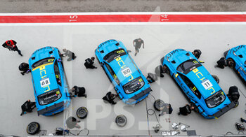 2020-11-14 - 68 Ehrlacher Yann (fra), Cyan Performance Lynk and Co, Lynk and Co 03 TCR, action, 100 Muller Yvan (fra), Cyan Performance Lynk and Co, Lynk and Co 03 TCR, action, 11 Bjork Thed (swe), Cyan Performance Lynk and Co, Lynk and Co 03 TCR, action, during the 2020 FIA WTCR Race of Aragon, 6th round of the 2020 FIA World Touring Car Cup, on the Ciudad del Motor de Aragón, from November 14 to 15, 2020 in Alcañiz, Aragon, Spain - Photo Frédéric Le Flocâh / DPPI - 2020 FIA WTCR RACE OF ARAGON, 6TH ROUND OF THE WORLD TOURING CAR CUP - SATURDAY - GRAND TOURISM - MOTORS