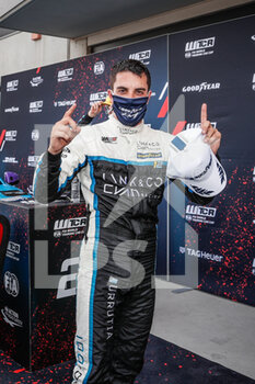 2020-11-15 - Urrutia Santiago (usa), Cyan Performance Lynk and Co, Lynk and Co 03 TCR, portrait podium, during the 2020 FIA WTCR Race of Aragon, 6th round of the 2020 FIA World Touring Car Cup, on the Ciudad del Motor de Aragón, from November 14 to 15, 2020 in Alcañiz, Aragon, Spain - Photo Frédéric Le Flocâh / DPPI - 2020 FIA WTCR RACE OF ARAGON, 6TH ROUND OF THE WORLD TOURING CAR CUP - GRAND TOURISM - MOTORS