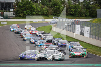 2021-05-09 - 06 Engel Maro (ger), Stolz Luca (ger), TokSport, Mercedes-AMG GT3, action, start with 163 Costa Albert (esp), Siedler Norbert (aut), Emil Frey Fracing, Lamborghini Huracan GT3 Evo during the 2nd round of the 2021 Fanatec GT World Challenge Europe Powered by AWS, from May 6 to 9, 2021 on the Circuit de Nevers Magny-Cours, Magny-Cours, France - Photo François Flamand / DPPI - 2021 FANATEC GT WORLD CHALLENGE EUROPE POWERED BY AWS - GRAND TOURISM - MOTORS