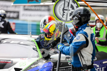 2021-05-09 - 14 Feller Ricardo (swi), Fontana Alex (swi), Emil Frey Racing, Lamborghini Huracan GT3 Evo, action, pit stop during the 2nd round of the 2021 Fanatec GT World Challenge Europe Powered by AWS, from May 6 to 9, 2021 on the Circuit de Nevers Magny-Cours, Magny-Cours, France - Photo François Flamand / DPPI - 2021 FANATEC GT WORLD CHALLENGE EUROPE POWERED BY AWS - GRAND TOURISM - MOTORS