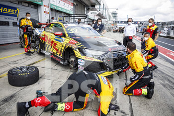 2021-06-02 - 32 Coronel Tom (ndl), Comtoyou DHL Team Audi Sport, Audi RS 3 LMS TCR (2021), pitlane, during the 2021 FIA WTCR Race of Germany, 1st round of the 2021 FIA World Touring Car Cup, on the Nurburgring Nordschleife, from June 3 to 6, 2021 in Nordschleife, Germany - Photo Frédéric Le Floc?h / DPPI - 2021 FIA WTCR RACE OF GERMANY, 1ST ROUND OF THE 2021 FIA WORLD TOURING CAR CUP - GRAND TOURISM - MOTORS