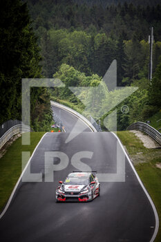 2021-06-02 - 18 Monteiro Tiago (por), ALL-INKL.DE Munnich Motorsport, Honda Civic Type R TCR (FK8), action during the 2021 FIA WTCR Race of Germany, 1st round of the 2021 FIA World Touring Car Cup, on the Nurburgring Nordschleife, from June 3 to 6, 2021 in Nordschleife, Germany - Photo Frédéric Le Floc?h / DPPI - 2021 FIA WTCR RACE OF GERMANY, 1ST ROUND OF THE 2021 FIA WORLD TOURING CAR CUP - GRAND TOURISM - MOTORS
