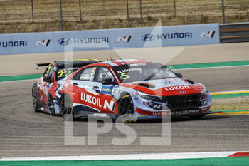 11/07/2021 - 05 Michelisz Norbert (hun), BRC Hyundai N Lukoil Squadra Corse, Hyundai Elantra N TCR, action during the 2021 FIA WTCR Race of Spain, 3rd round of the 2021 FIA World Touring Car Cup, on the Ciudad del Motor de Aragon, from July 10 to 11, 2021 in Alcaniz, Spain - Photo Xavi Bonilla / DPPI - 2021 FIA WTCR RACE OF SPAIN, 3RD ROUND OF THE 2021 FIA WORLD TOURING CAR CUP - TURISMO E GRAN TURISMO - MOTORI