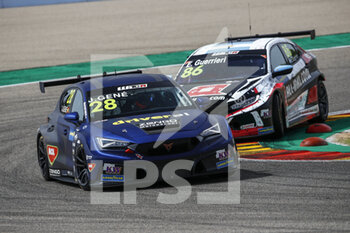 11/07/2021 - 28 Gene Jordi (esp), Zengo Motorsport Drivers' Academy, Cupa Leon Competicion TCR, action 86 Guerrieri Esteban (arg), ALL-INKL.COM Munnich Motorsport, Honda Civic Type R TCR (FK8), action during the 2021 FIA WTCR Race of Spain, 3rd round of the 2021 FIA World Touring Car Cup, on the Ciudad del Motor de Aragon, from July 10 to 11, 2021 in Alcaniz, Spain - Photo Xavi Bonilla / DPPI - 2021 FIA WTCR RACE OF SPAIN, 3RD ROUND OF THE 2021 FIA WORLD TOURING CAR CUP - TURISMO E GRAN TURISMO - MOTORI