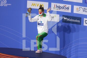 2021-05-20 - Boglarka Kapas of Hungary, 200 m Butterfly Podium 1st place during the 2021 LEN European Championships, Swimming event on May 20, 2021 at Duna Arena in Budapest, Hungary - Photo Laurent Lairys / DPPI - 2021 LEN EUROPEAN CHAMPIONSHIPS - SWIMMING - SWIMMING
