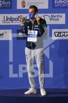 2021-05-22 - Gregorio Paltrinieri of Italy 2nd place, Podium 800 m Freestyle during the 2021 LEN European Championships, Swimming event on May 22, 2021 at Duna Arena in Budapest, Hungary - Photo Laurent Lairys / DPPI - 2021 LEN EUROPEAN CHAMPIONSHIPS - SWIMMING - SWIMMING