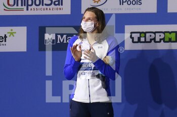 2021-05-22 - Marie Wattel of France 2nd place, Podium 100 m Freestyle during the 2021 LEN European Championships, Swimming event on May 22, 2021 at Duna Arena in Budapest, Hungary - Photo Laurent Lairys / DPPI - 2021 LEN EUROPEAN CHAMPIONSHIPS - SWIMMING - SWIMMING