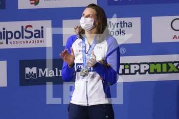 2021-05-22 - Marie Wattel of France 2nd place, Podium 100 m Freestyle during the 2021 LEN European Championships, Swimming event on May 22, 2021 at Duna Arena in Budapest, Hungary - Photo Laurent Lairys / DPPI - 2021 LEN EUROPEAN CHAMPIONSHIPS - SWIMMING - SWIMMING