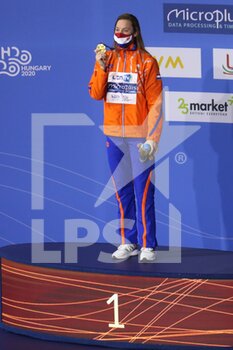 2021-05-22 - Femke Heemskerk of Netherlands 1st place, Podium 100 m Freestyle during the 2021 LEN European Championships, Swimming event on May 22, 2021 at Duna Arena in Budapest, Hungary - Photo Laurent Lairys / DPPI - 2021 LEN EUROPEAN CHAMPIONSHIPS - SWIMMING - SWIMMING