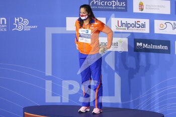 2021-05-23 - Ranomi Kromowidjojo of Netherlands 1st place, Podium 50 m Butterfly during the 2021 LEN European Championships, Swimming event on May 23, 2021 at Duna Arena in Budapest, Hungary - Photo Laurent Lairys / DPPI - 2021 LEN EUROPEAN CHAMPIONSHIPS - SWIMMING - SWIMMING