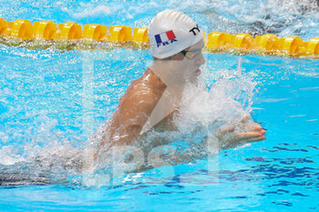 2021-05-23 - Theo Bussiere of France, Final 4 X100 m Medley during the 2021 LEN European Championships, Swimming event on May 23, 2021 at Duna Arena in Budapest, Hungary - Photo Laurent Lairys / DPPI - 2021 LEN EUROPEAN CHAMPIONSHIPS - SWIMMING - SWIMMING