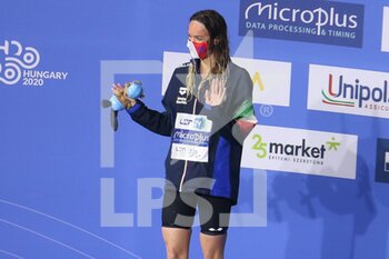 2021-05-23 - Margherita Panziera of Italy 1st place, Podium 200 m Backstroke during the 2021 LEN European Championships, Swimming event on May 23, 2021 at Duna Arena in Budapest, Hungary - Photo Laurent Lairys / DPPI - 2021 LEN EUROPEAN CHAMPIONSHIPS - SWIMMING - SWIMMING