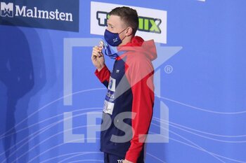 2021-05-23 - Max Litchfield of Great Britain 3rd place, Podium 400 m Medley during the 2021 LEN European Championships, Swimming event on May 23, 2021 at Duna Arena in Budapest, Hungary - Photo Laurent Lairys / DPPI - 2021 LEN EUROPEAN CHAMPIONSHIPS - SWIMMING - SWIMMING